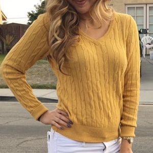Yellow/mustard knitted sweatshirt